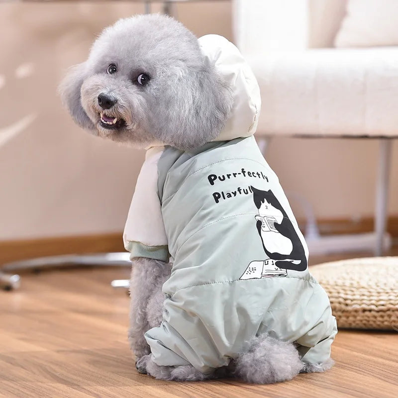 Winter Dog Windbreaker – Warm Hooded Pet Jacket