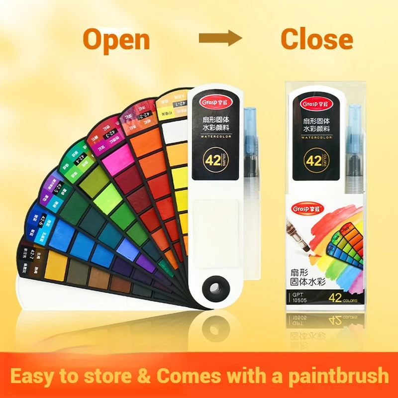 Portable Watercolour Paint Set with Folding Palette
