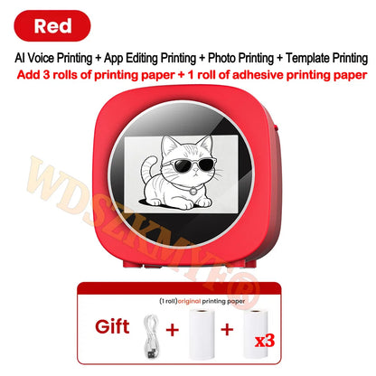 AI Voice Thermal Label Printer with App Control