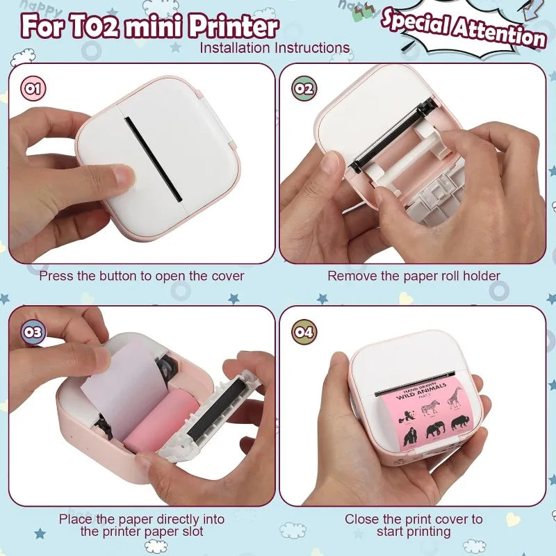 Self-Adhesive Thermal Sticker Paper Rolls for Mini Printers