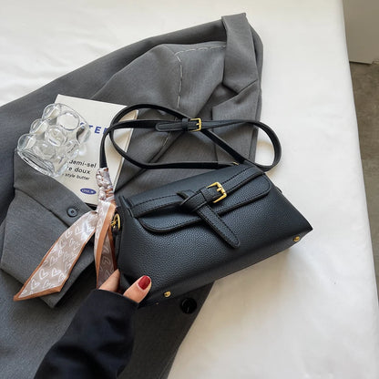 Women’s Lychee-Texture Crossbody Bag