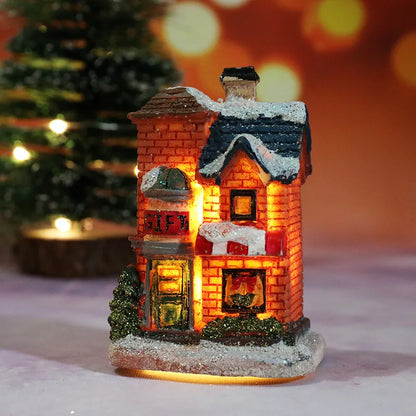 LED Mini Christmas House Ornament