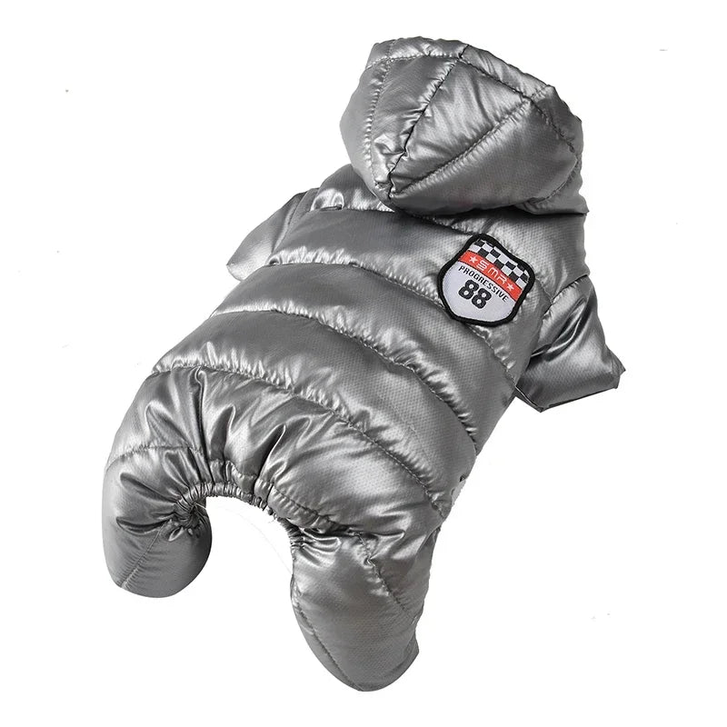 Waterproof Hooded Dog Winter Jumpsuit for Small & Medium Pets