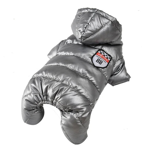 Waterproof Hooded Dog Winter Jumpsuit for Small & Medium Pets