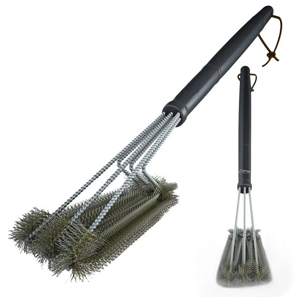 360° Stainless Steel BBQ Grill Cleaning Brush with Long Handle