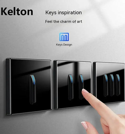 2Way Button Glass Panel Switch with LED Light