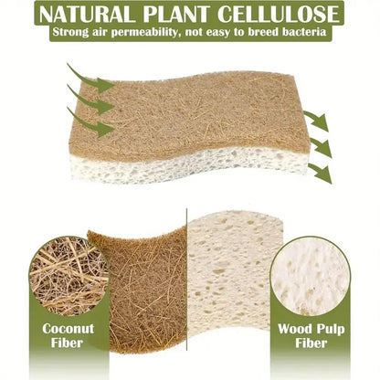Natural Cellulose & Coconut Kitchen Sponges