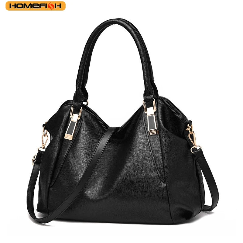 Large Capacity PU Leather Shoulder Tote Bag