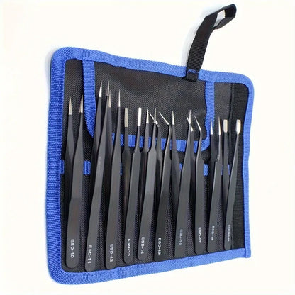 Stainless Steel Precision Tweezer Set