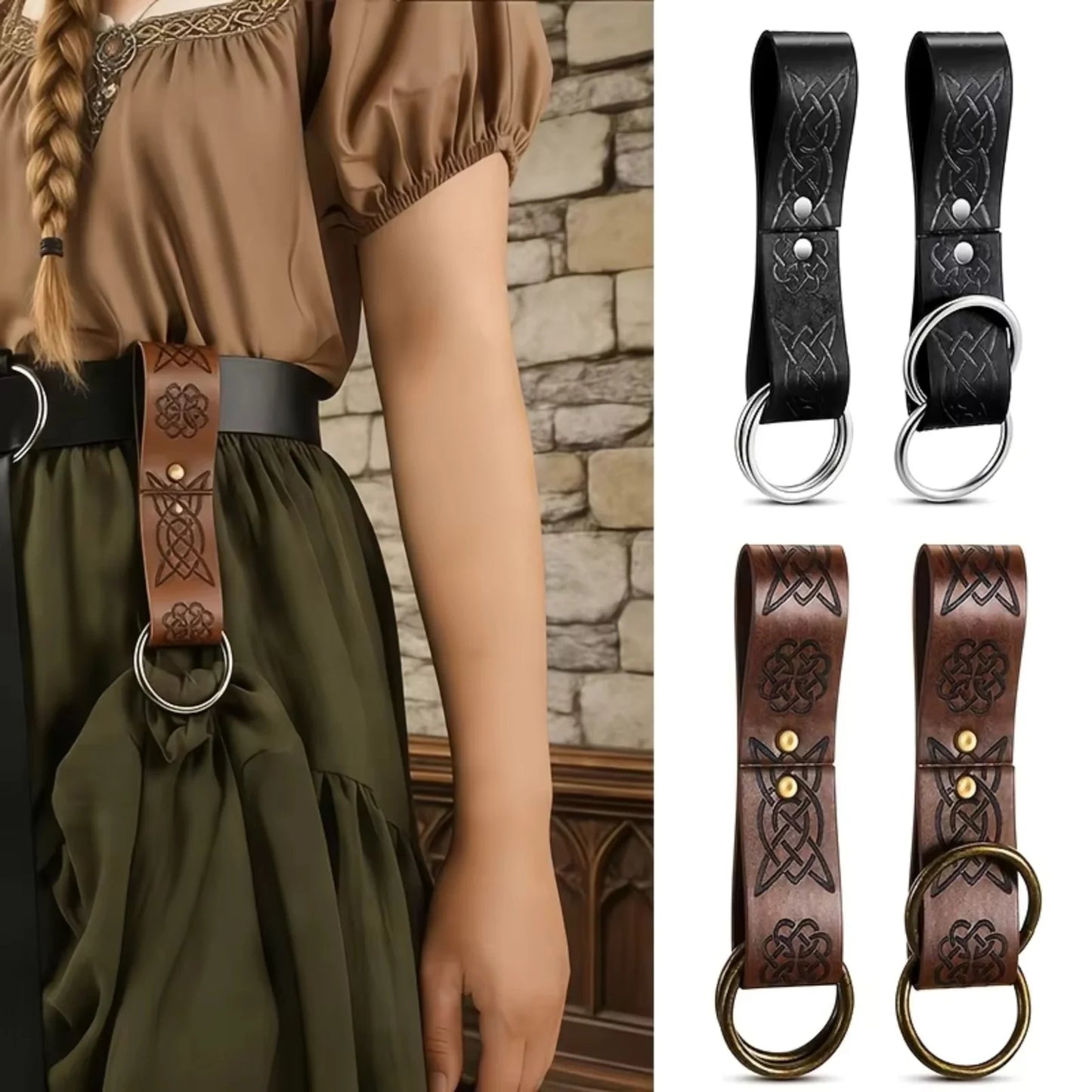 Women’s Renaissance PU Leather Costume Belt