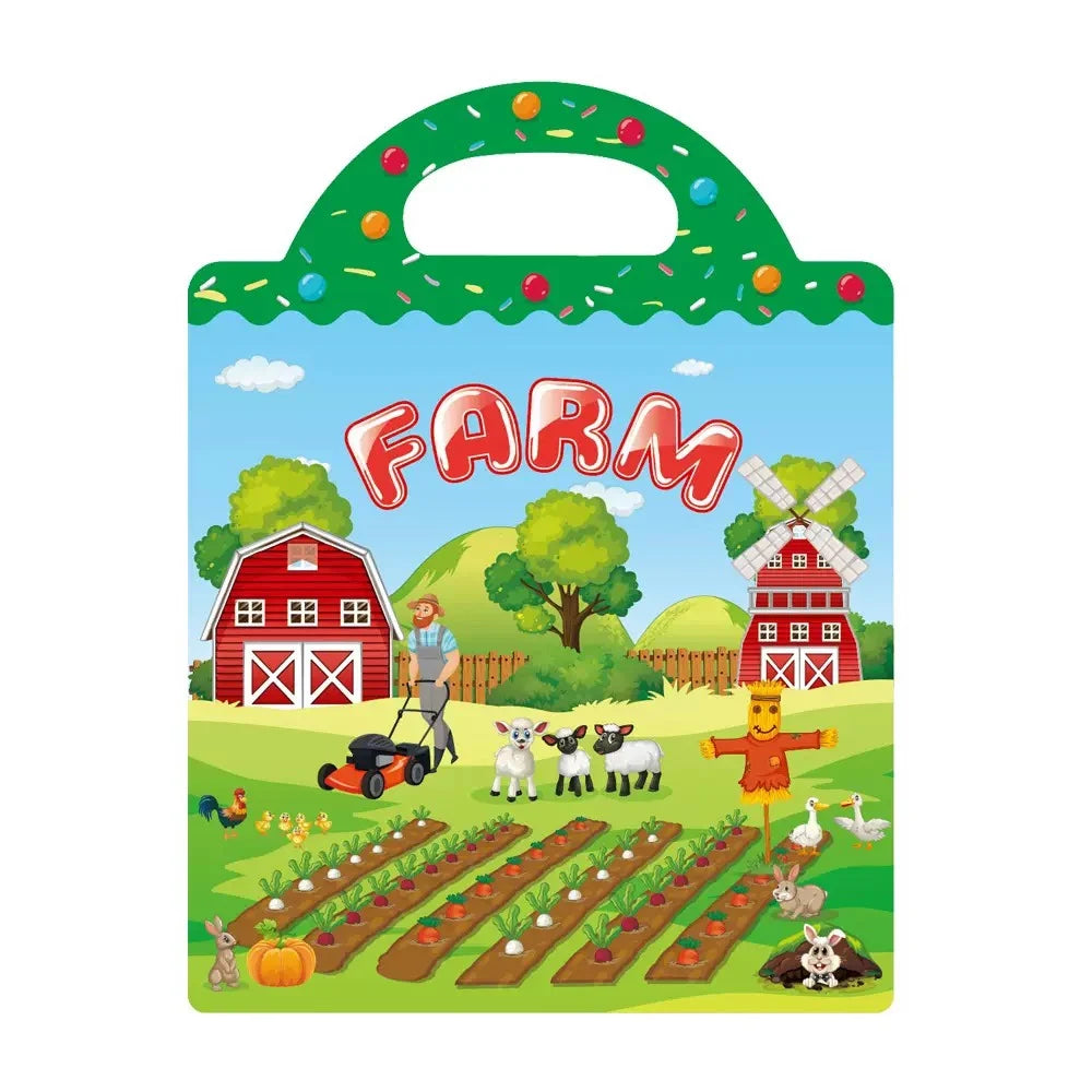 Kids Transportation Sticker Activity Book