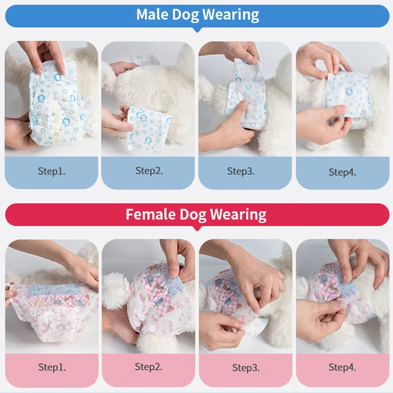 Dog Diapers – Disposable Leakproof Puppy Safety Pants