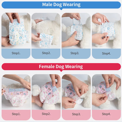 Dog Diapers – Disposable Leakproof Puppy Safety Pants