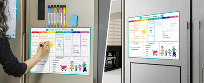 A3 Magnetic Weekly & Monthly Planner Whiteboard for Fridge
