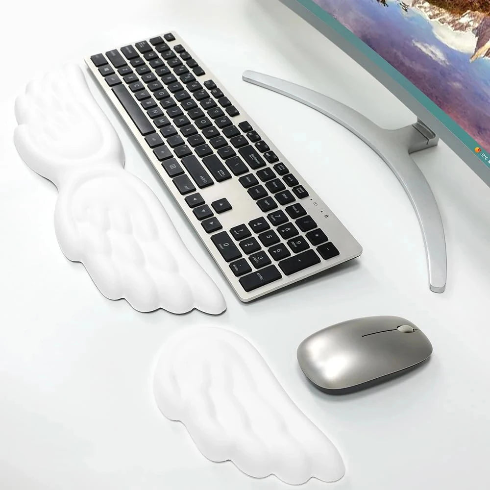 Angel Wing Memory Foam Wrist Rest Set