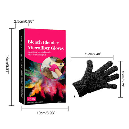 2Pcs Bleach Blender Microfiber Gloves