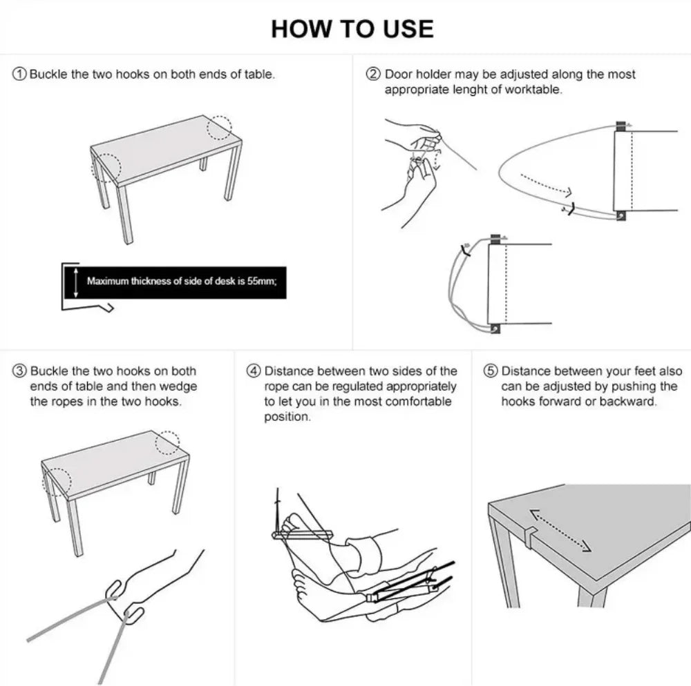 Portable Desk Foot Hammock