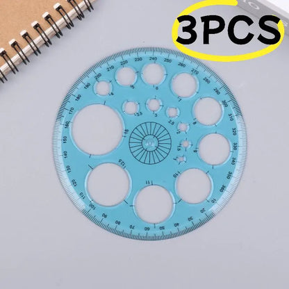 Geometric Circle Drawing Template Ruler