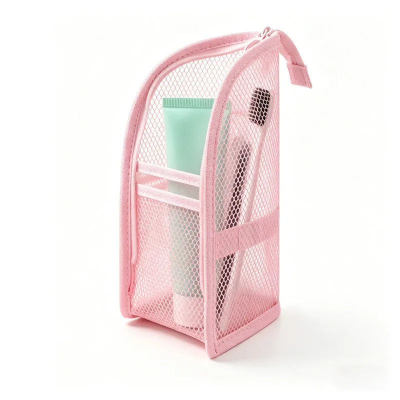 Standing Mesh Toiletry Travel Bag