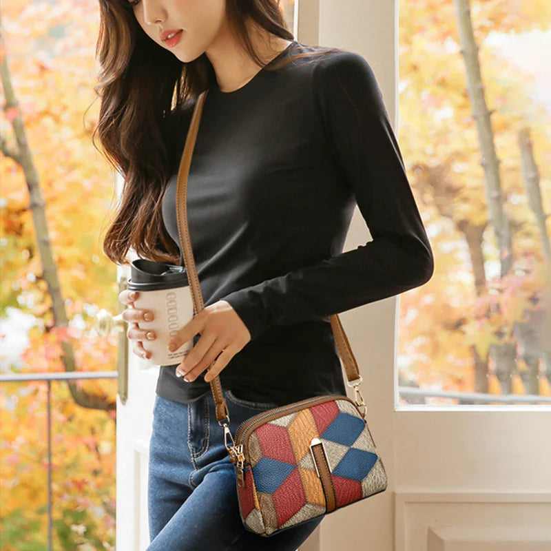 Women’s Designer Style Plaid Shoulder & Crossbody Tote Bag
