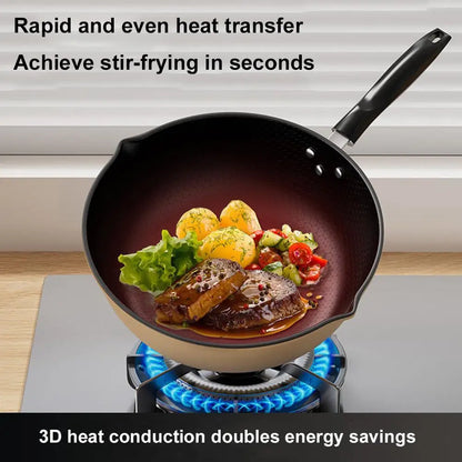 Honeycomb Non-Stick Wok Frying Pan