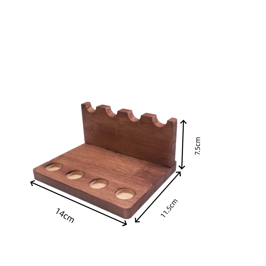 Walnut Wood Desk Organizer Stand
