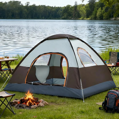 Automatic 4-Season Family Camping Tent for 3–4 People