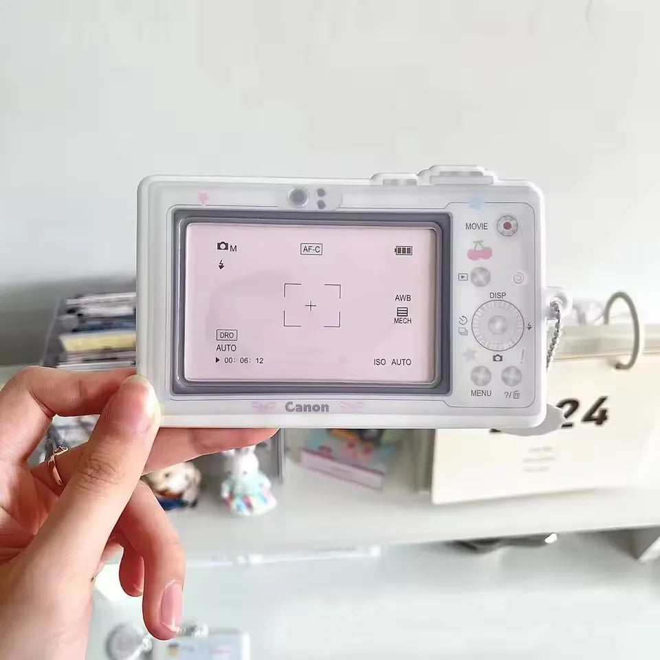 Cartoon Camera Photocard Holder Keychain