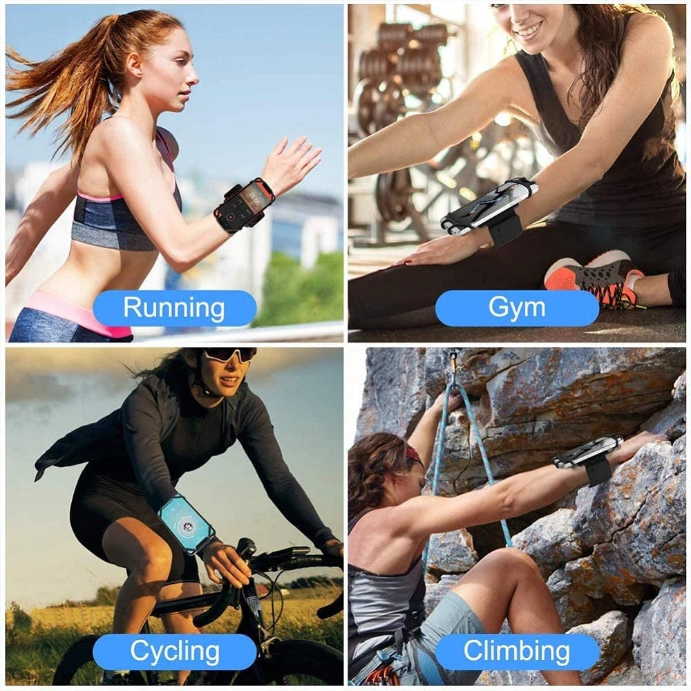 Universal Sports Phone Armband with 360° Rotating Holder
