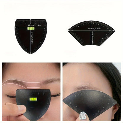 Eyebrow Stencil Kit with Measuring Ruler