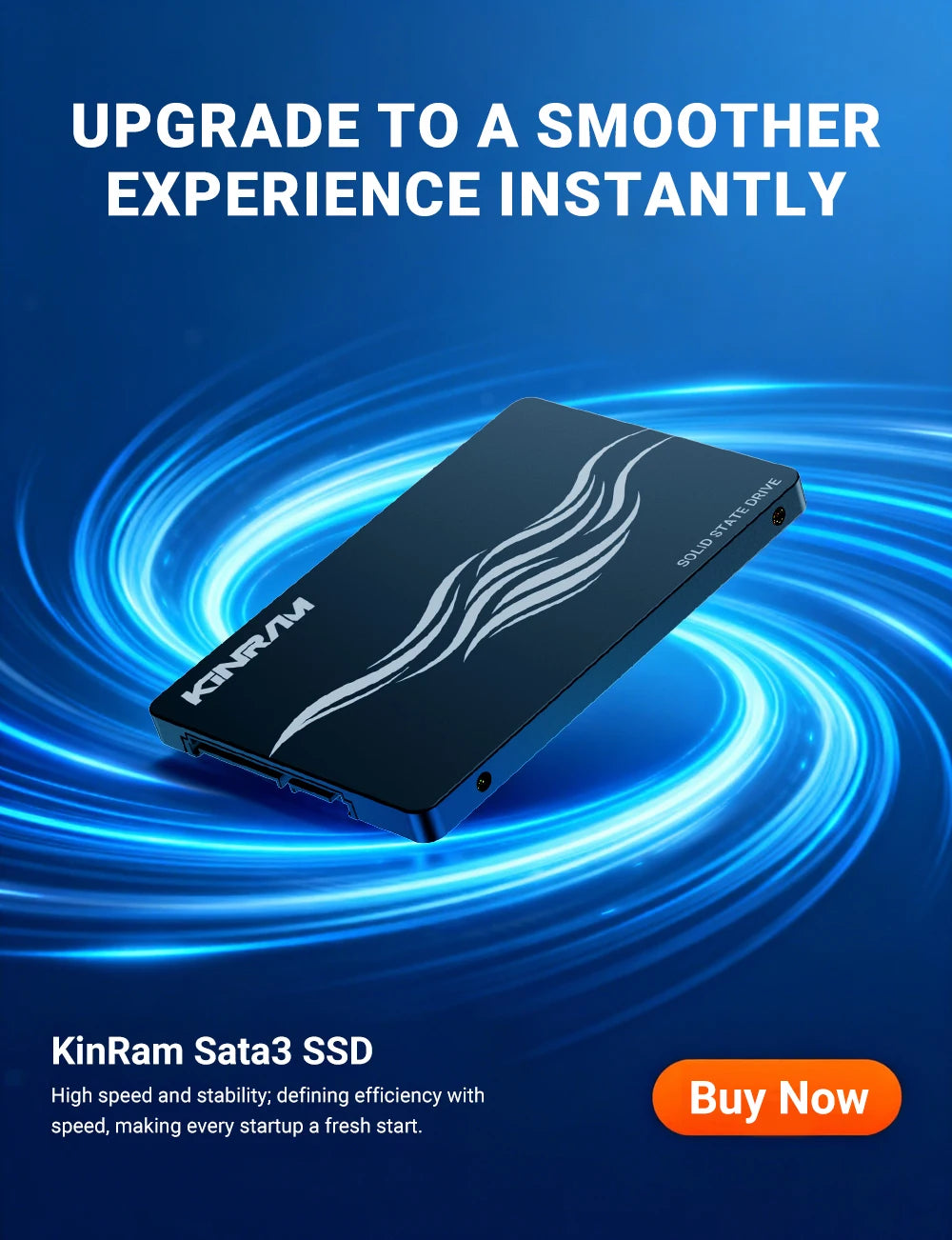 KinRam SATA III SSD for Desktop & Laptop – High-Speed Internal Storage Upgrade