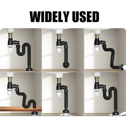 Universal Flexible Sink Drain Pipe with Deodorising Trap