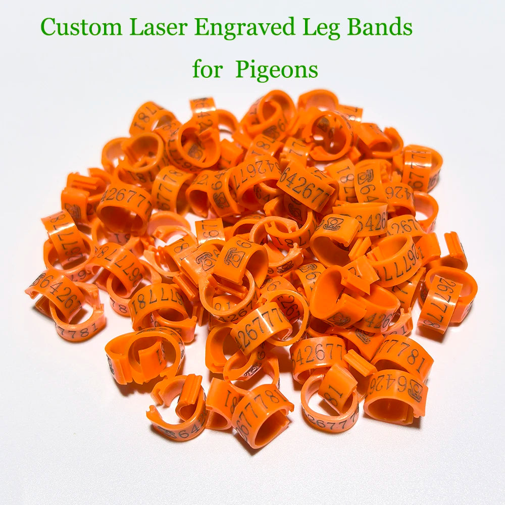 Professional 8mm Laser Engravable Pigeon Leg Rings