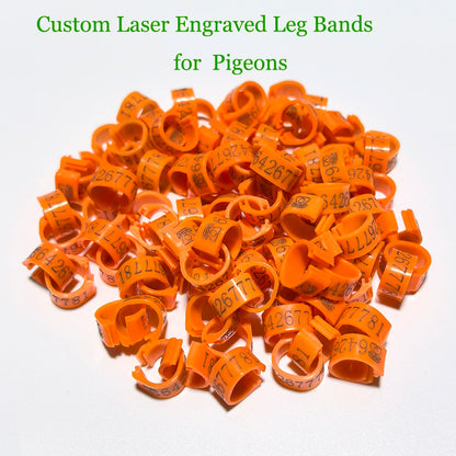Professional 8mm Laser Engravable Pigeon Leg Rings