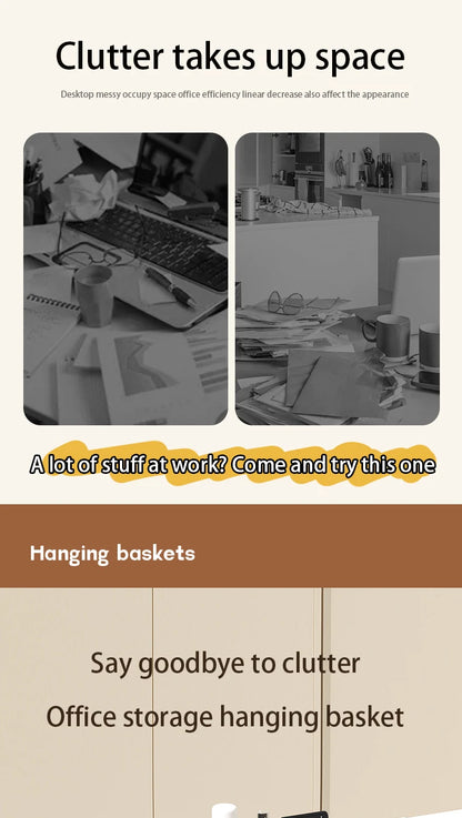 Mesh Desk File Organizer, 5-Tier Vertical Document Tray with Wall Mount Option