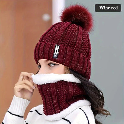 Women’s Winter Knit Hat & Scarf Set