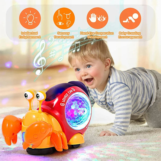 Crawling Crab Baby Toy With Music Light