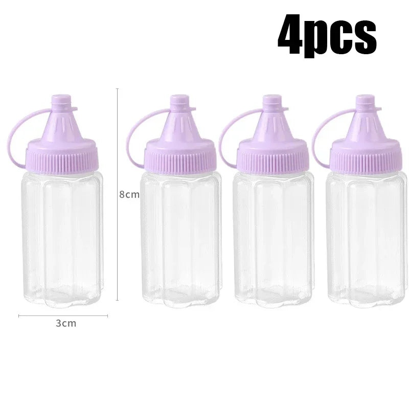 4-Pack Mini Sauce Squeeze Bottles