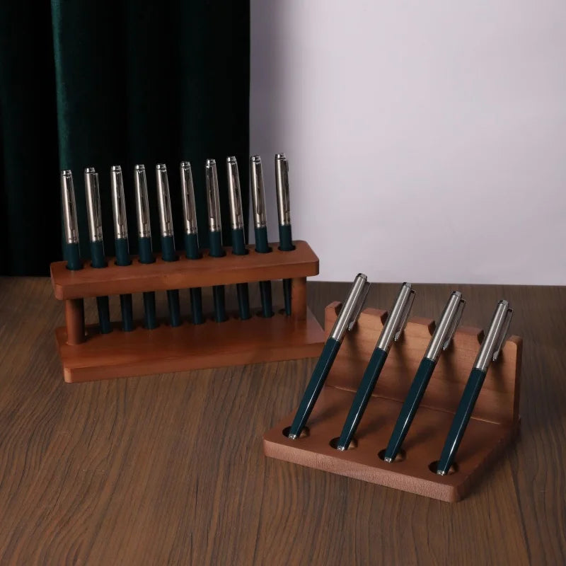 Walnut Wood Desk Organizer Stand