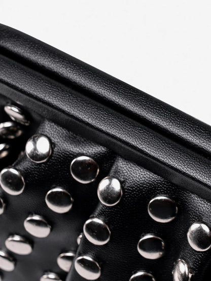 Studded Shell Evening Clutch Bag
