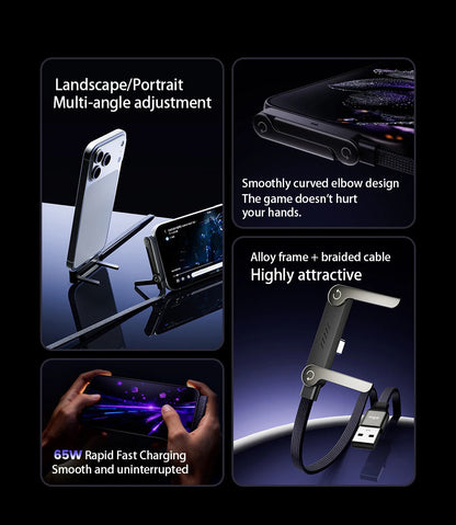 65W USB Fast Charging Cable with Phone Holder