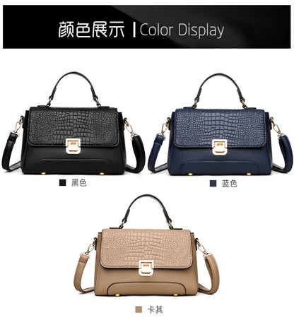 Large Capacity Leather Crossbody Handbag for Women
