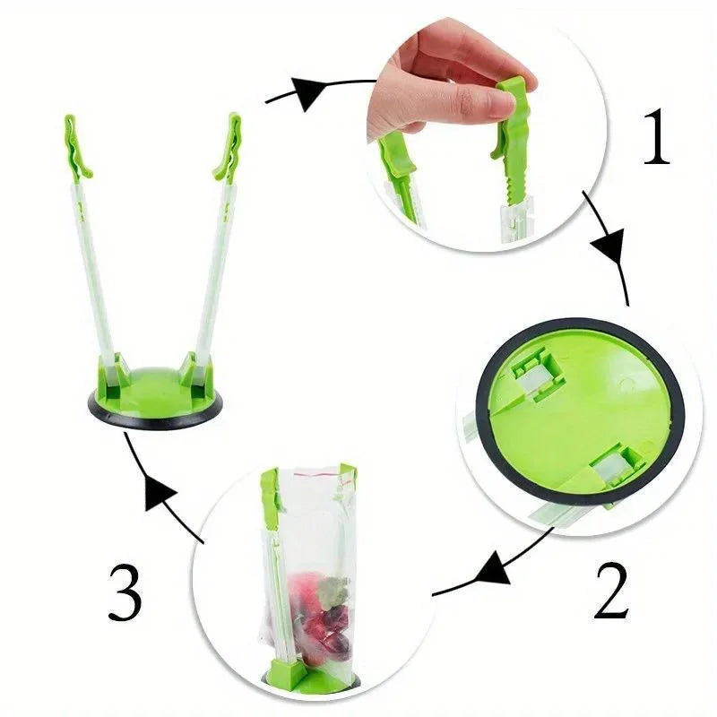 Adjustable Food Storage Bag Holder Stand