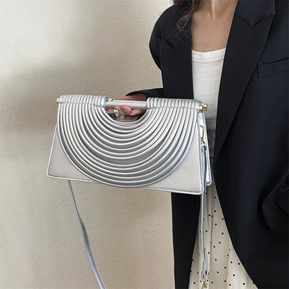 Luxury Ruched Evening Clutch Crossbody Bag