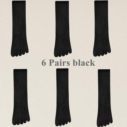 Men’s Cotton Toe Socks 6 Pairs