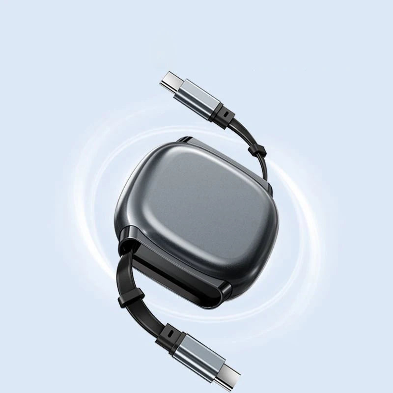 100W 6A Retractable USB-C Fast Charging Cable