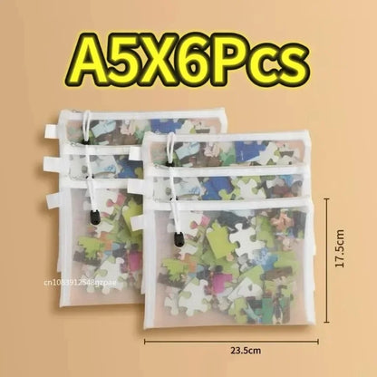 Transparent Mesh Document & Puzzle Storage Bags