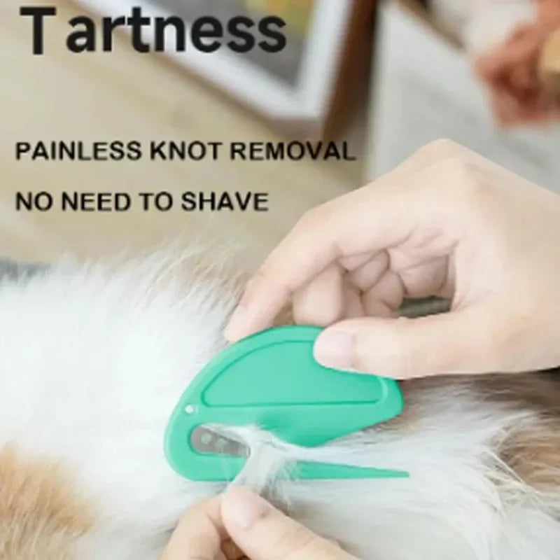 Pet Knot Cutter Comb – Stainless Steel Hair Remover Grooming Tool