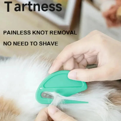 Pet Knot Cutter Comb – Stainless Steel Hair Remover Grooming Tool