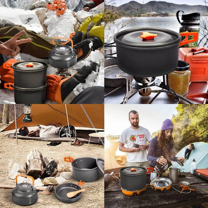 Camping Cookware Kit for Hiking, Picnic & Outdoor Cooking